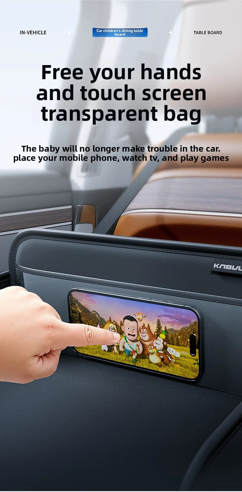 Kids Leather Backseat Travel Tray