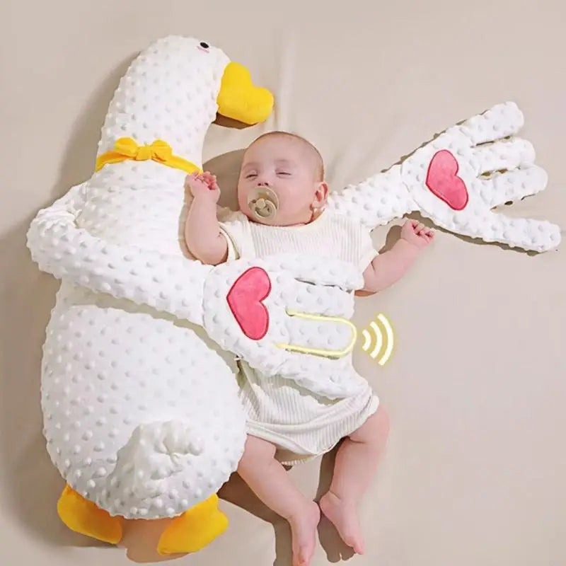 066B Cartoon Baby Exhaust Pillow Toy Soothing Infants Mood without/with Music and Gentle Patting Function for Relaxation