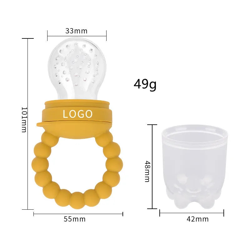 1pcs Newborn Nipple Feeder Baby Nibble Fruit Feeding Food Grade Silicone Container Pacifier Bottles Infant Soother Teether Toys