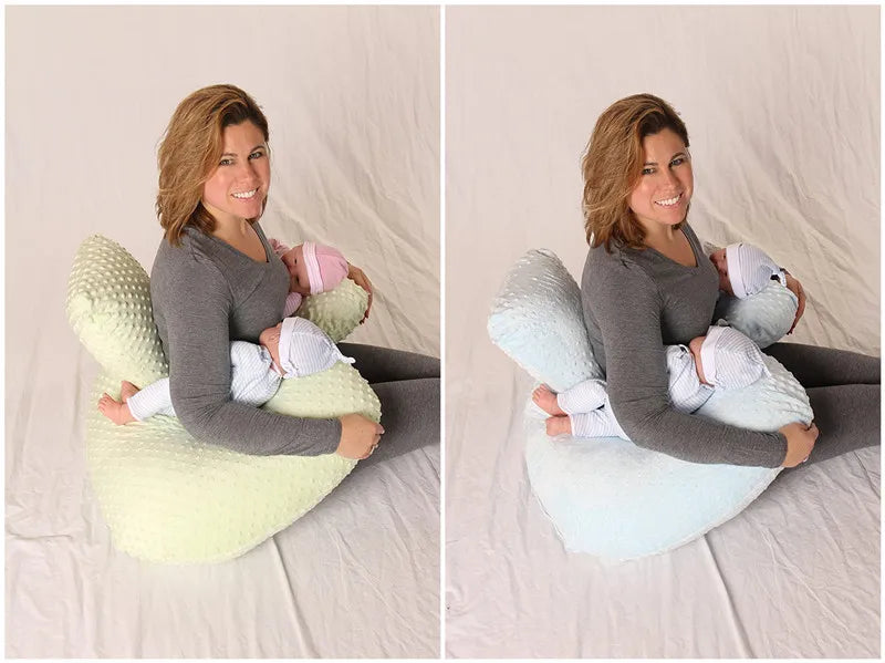 Baby Twin Pillow Nursing Breastfeeding Pillow Anti-spitting Feeding Cushions Baby Nest