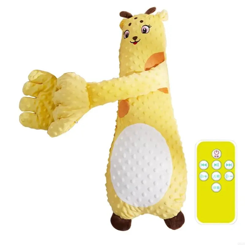 066B Cartoon Baby Exhaust Pillow Toy Soothing Infants Mood without/with Music and Gentle Patting Function for Relaxation