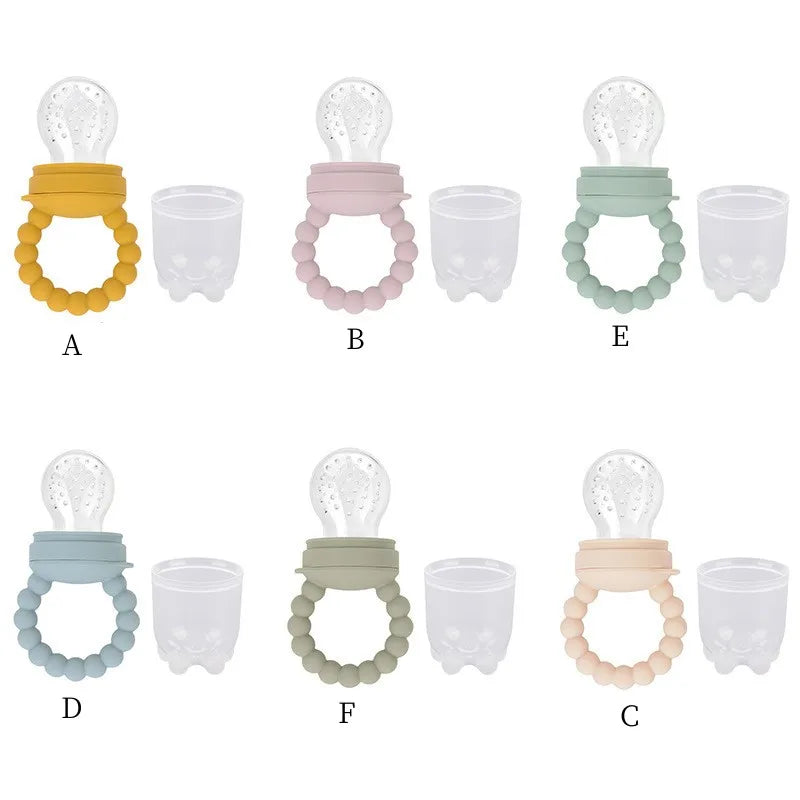 1pcs Newborn Nipple Feeder Baby Nibble Fruit Feeding Food Grade Silicone Container Pacifier Bottles Infant Soother Teether Toys