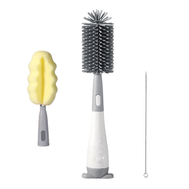 Penguin Silicone Baby Bottle Brush Set