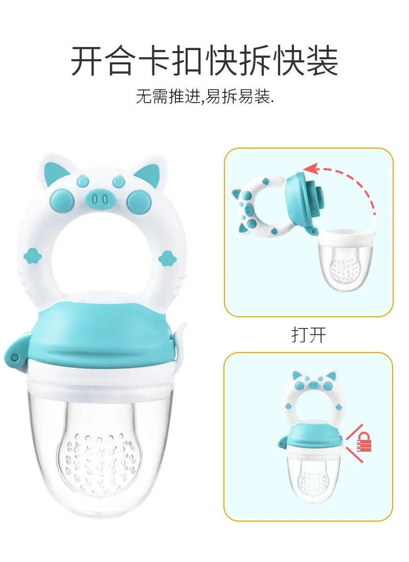 Silicone Fresh Food Nibbler Baby Feeder Kids Boy Girl Fruit Nipples Feeding Safe Infant Baby Supplies Nipple Soother Bottles