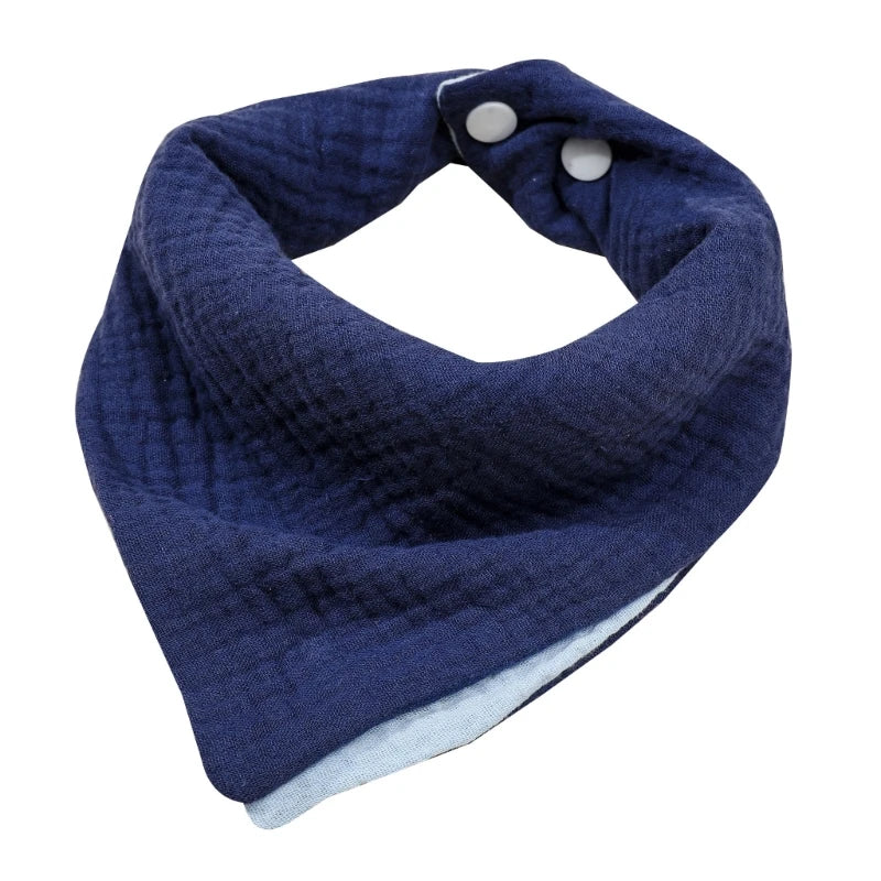 Feeding Bib Baby Four Layers Burp Cloth Bib for 0-36Month Infant Reversible Cotton Saliva Towel Drooling Bib for Newborn