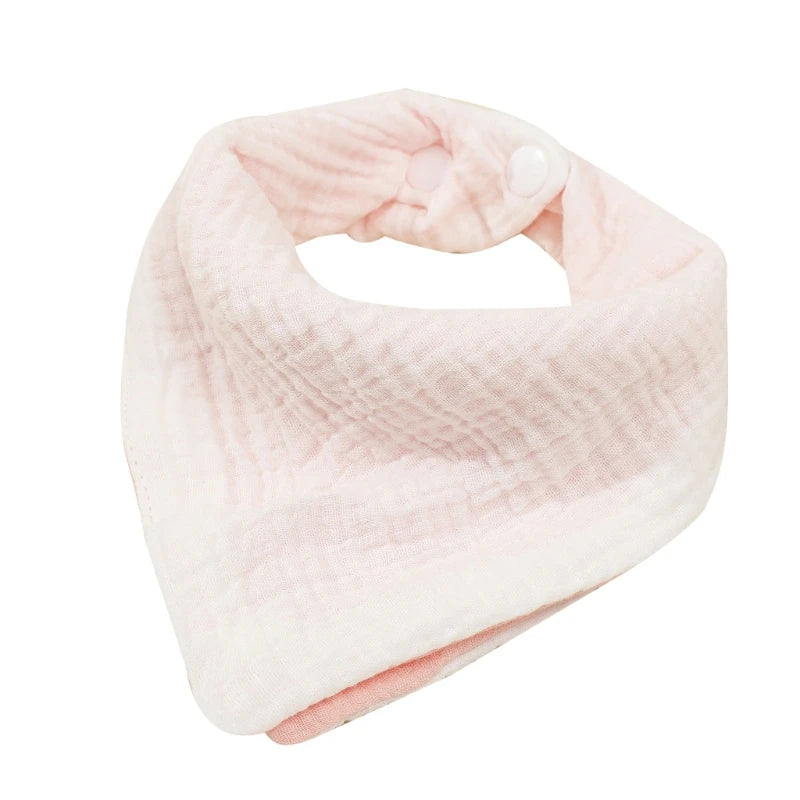 Feeding Bib Baby Four Layers Burp Cloth Bib for 0-36Month Infant Reversible Cotton Saliva Towel Drooling Bib for Newborn