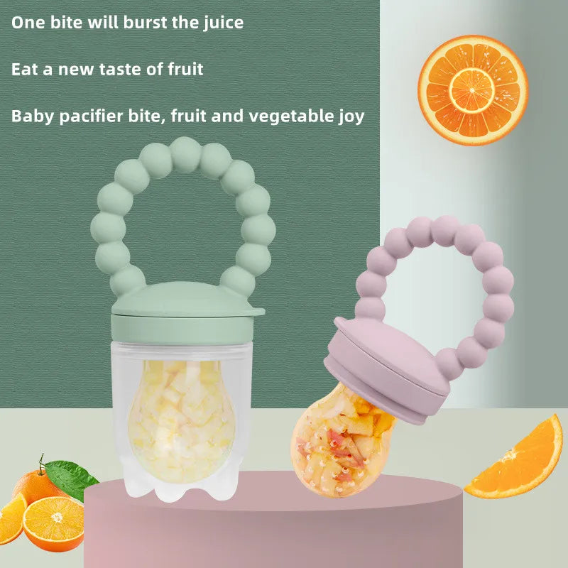 1pcs Newborn Nipple Feeder Baby Nibble Fruit Feeding Food Grade Silicone Container Pacifier Bottles Infant Soother Teether Toys