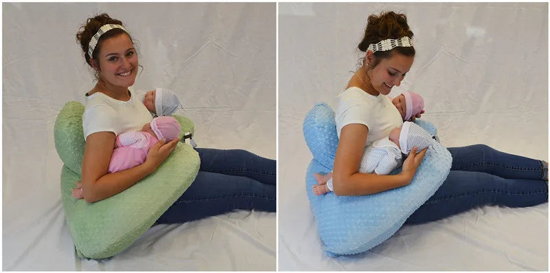 Baby Twin Pillow Nursing Breastfeeding Pillow Anti-spitting Feeding Cushions Baby Nest