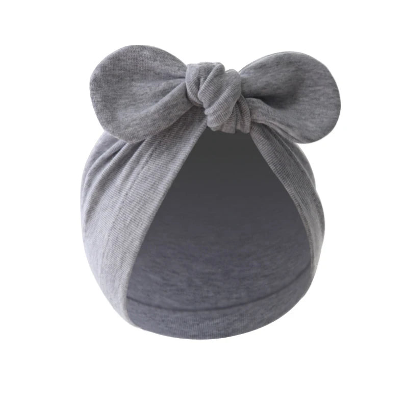 Soft Cotton Baby Turban Hat with Bunny Ears