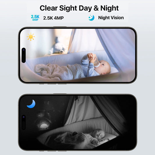 4MP Smart Baby Monitor Camera – Auto Tracking, WiFi, Video Call, Indoor HD