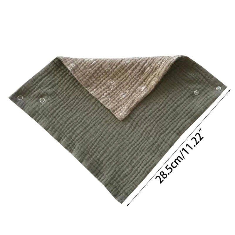 Feeding Bib Baby Four Layers Burp Cloth Bib for 0-36Month Infant Reversible Cotton Saliva Towel Drooling Bib for Newborn