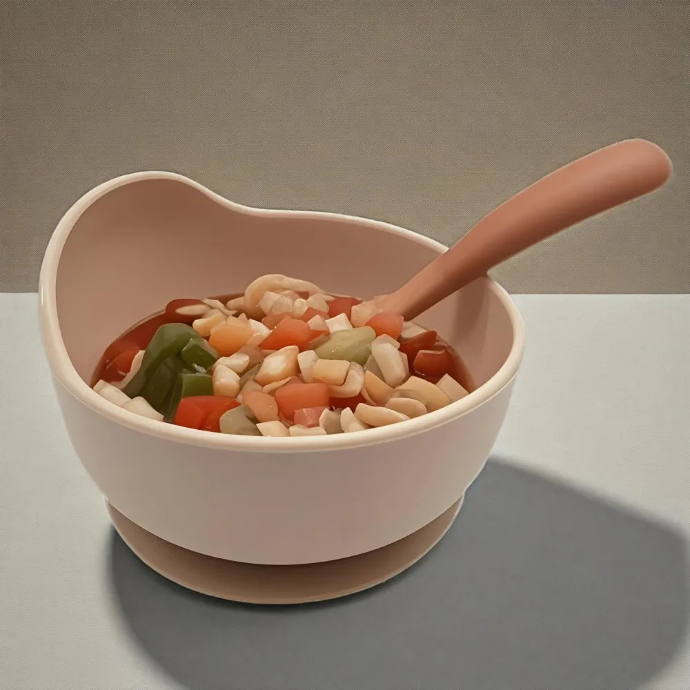 Children Silicone Suction Cup Bowl Feeding Tableware Infant Non-slip Training Learning to Eat Bowl Baby Complementary Bowl