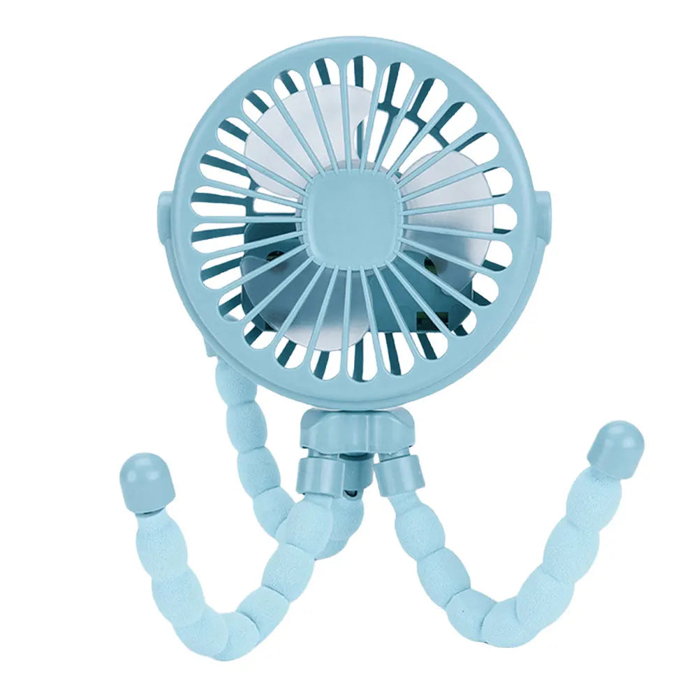 Portable Baby Stroller Fan with Flexible Tripod & USB Rechargeable Battery