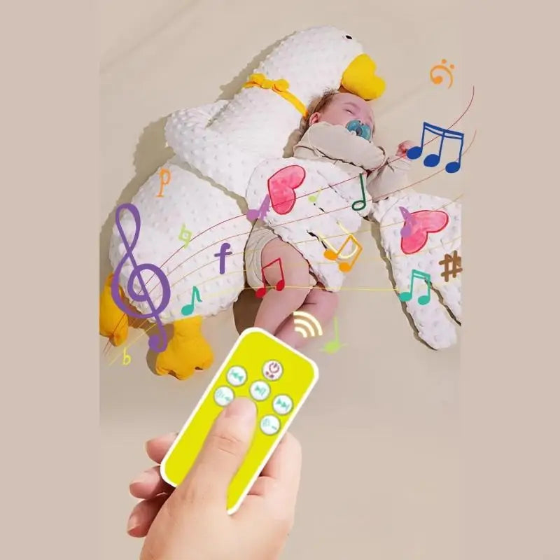 066B Cartoon Baby Exhaust Pillow Toy Soothing Infants Mood without/with Music and Gentle Patting Function for Relaxation