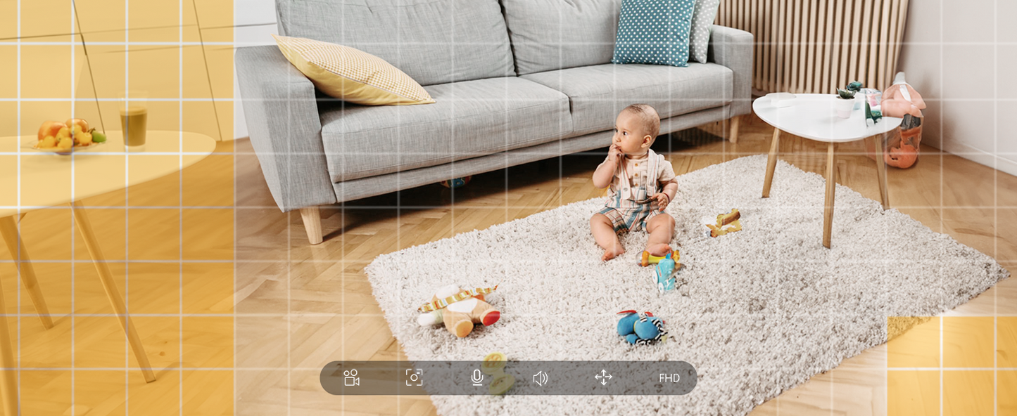ieGeek 1080P PTZ Baby Monitor with 2 Cameras, 4.3” Screen & App Control