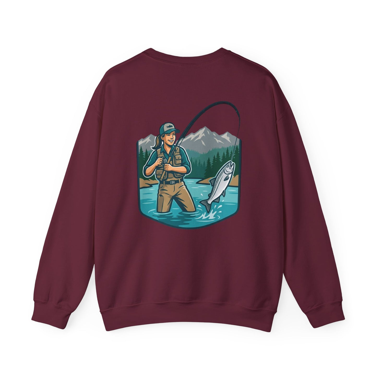 Fishing Adventure Sweatshirt — Alaska Wild Cats Graphic Crewneck