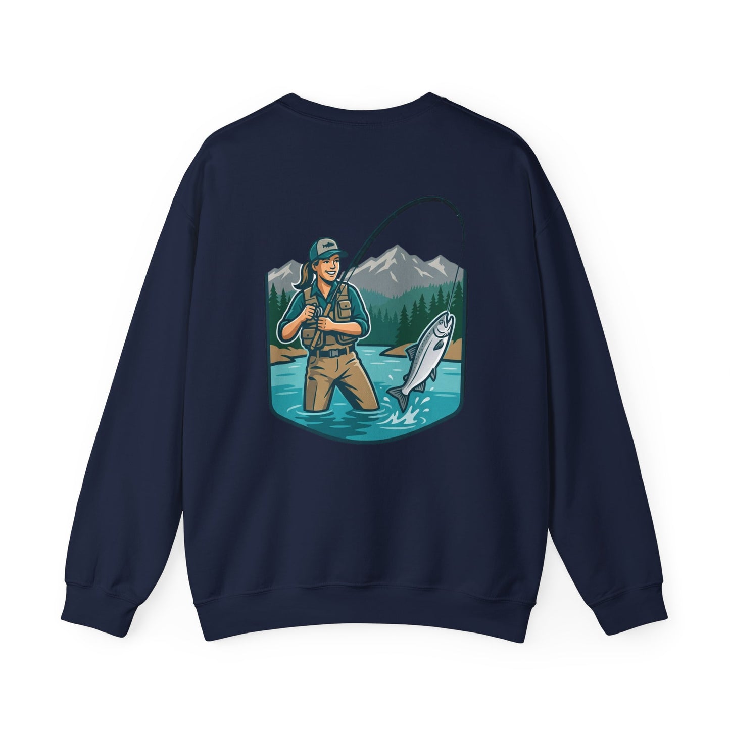 Fishing Adventure Sweatshirt — Alaska Wild Cats Graphic Crewneck