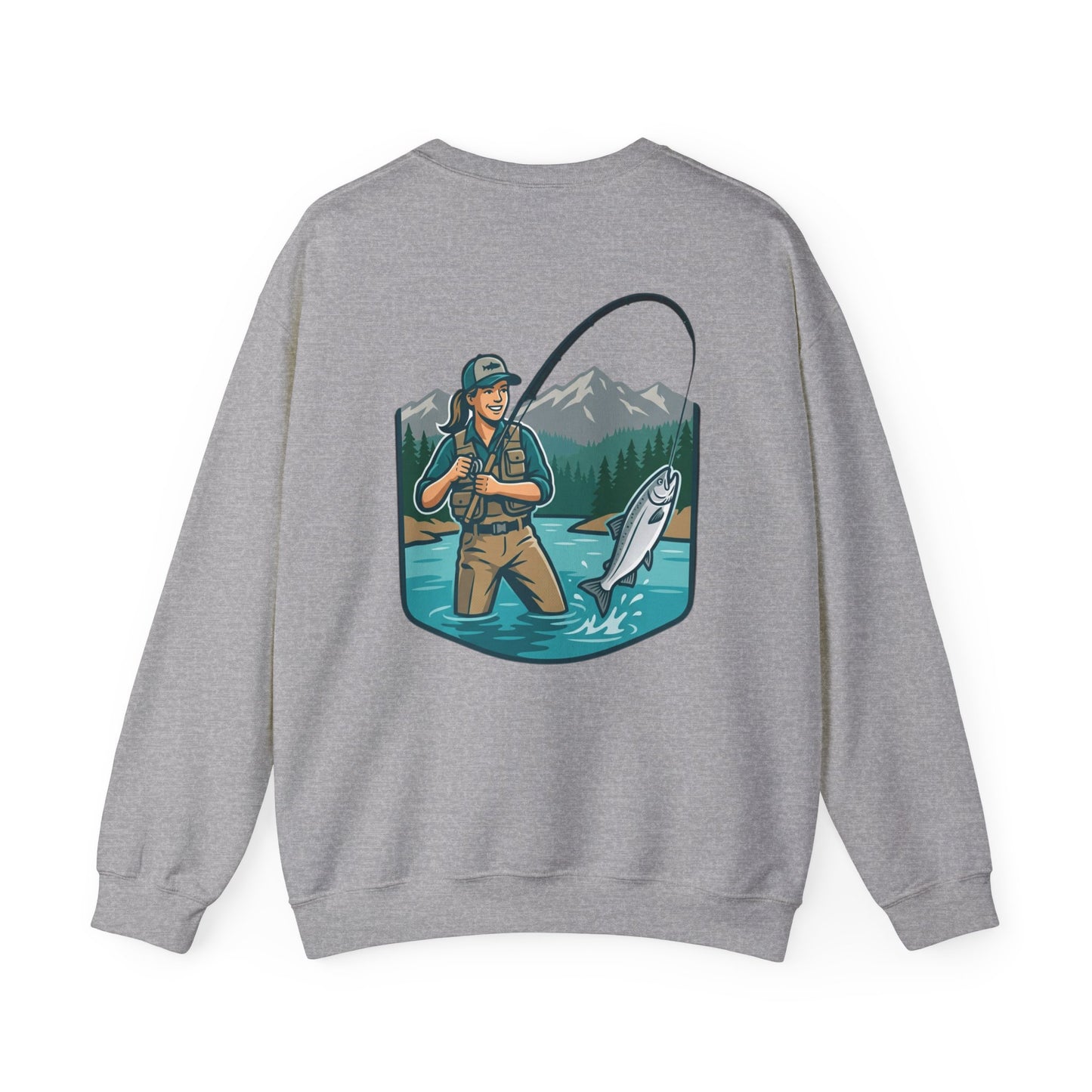 Fishing Adventure Sweatshirt — Alaska Wild Cats Graphic Crewneck