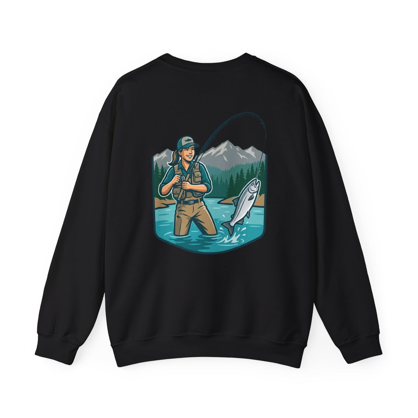 Fishing Adventure Sweatshirt — Alaska Wild Cats Graphic Crewneck