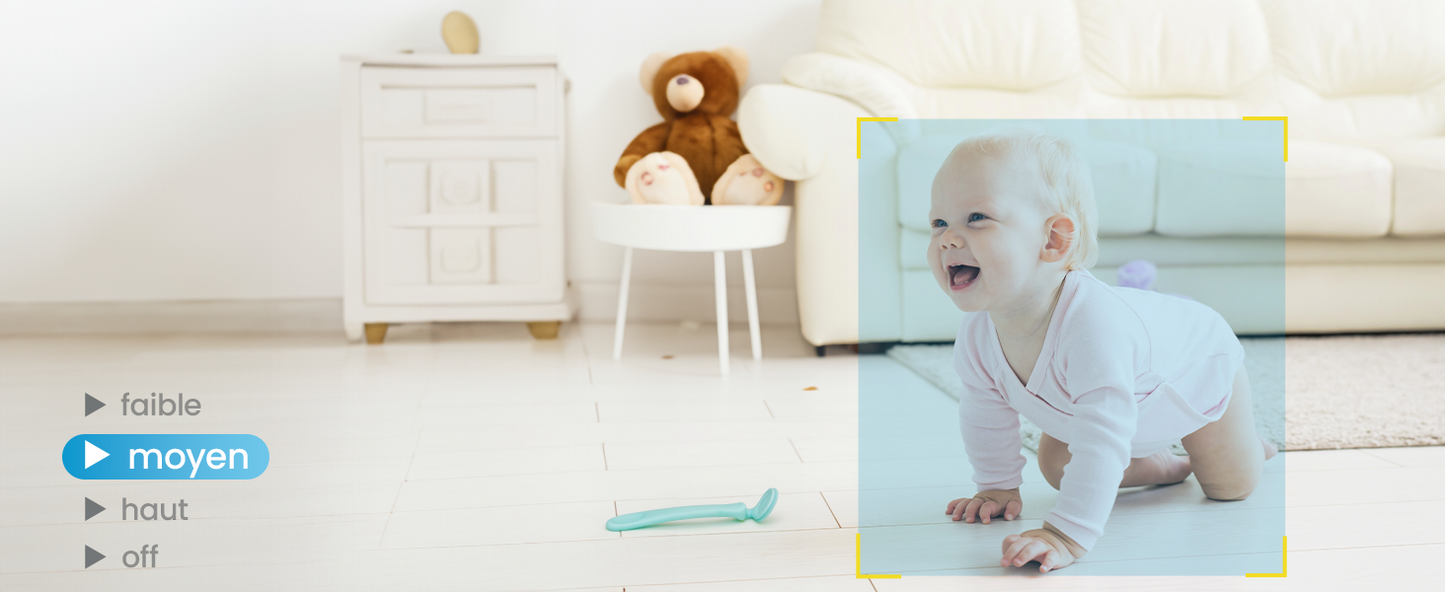 ieGeek 1080P PTZ Baby Monitor with 2 Cameras, 4.3” Screen & App Control
