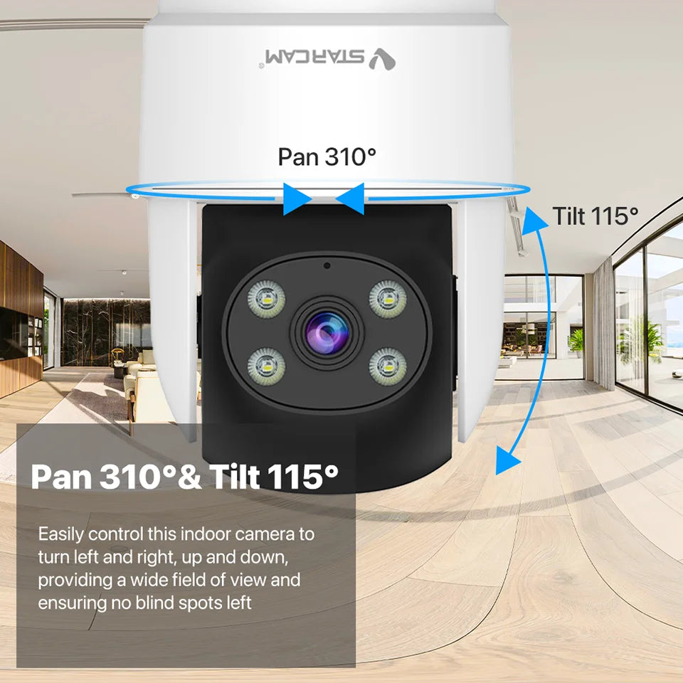 VStarCam 2MP Indoor Security Camera – Pan & Tilt, App Control, Baby & Pet Monitor