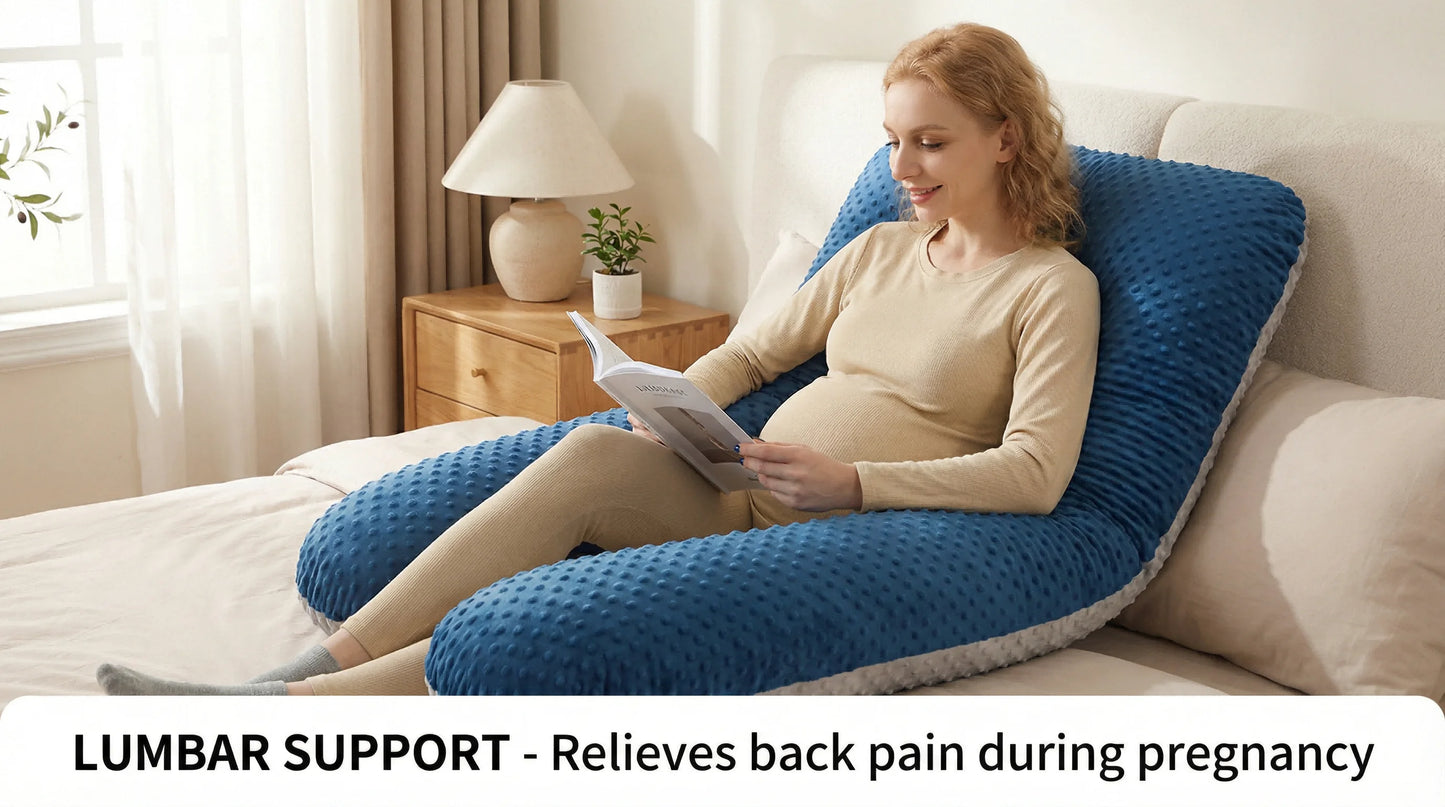 Ergonomic Pregnancy Body Pillow – Full Body Maternity Sleep Support Cushion