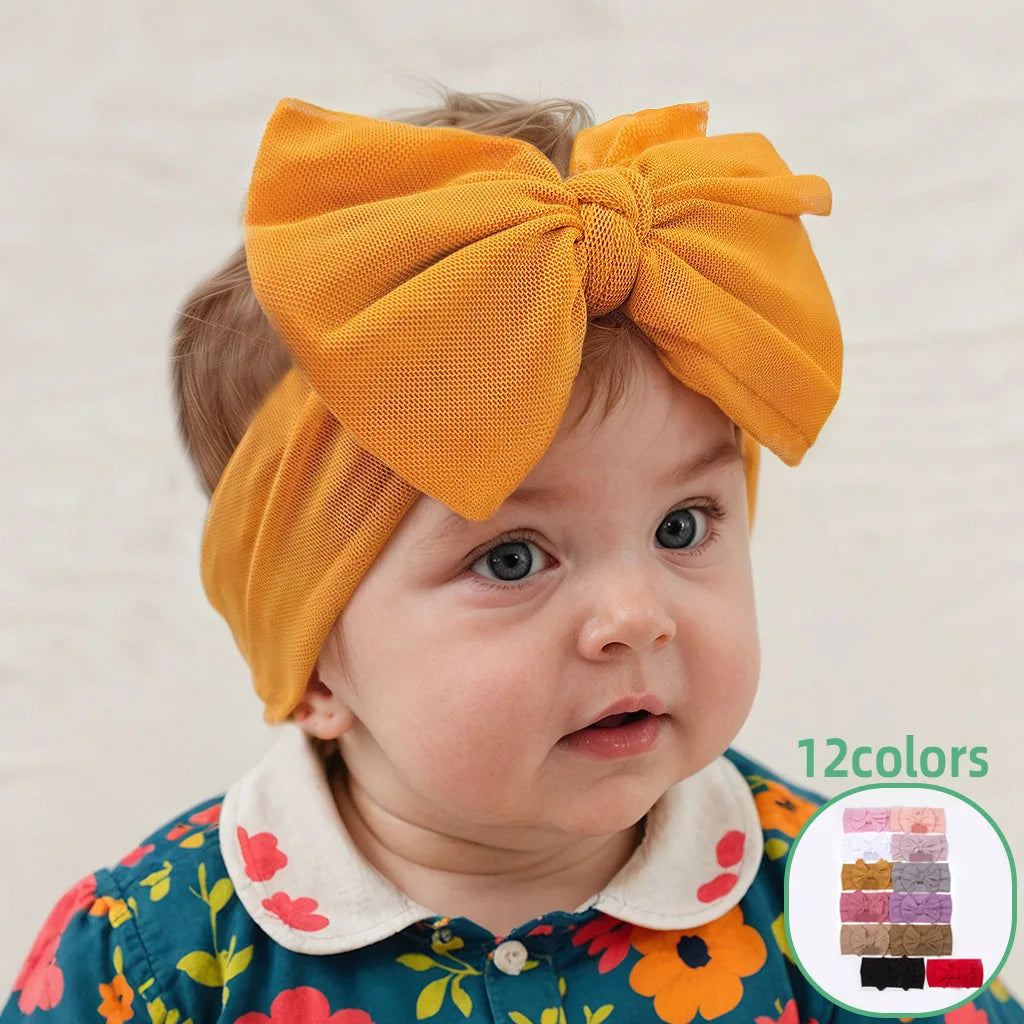 Soft Baby Bow Headband – Elastic & Comfortable Hair Accessory