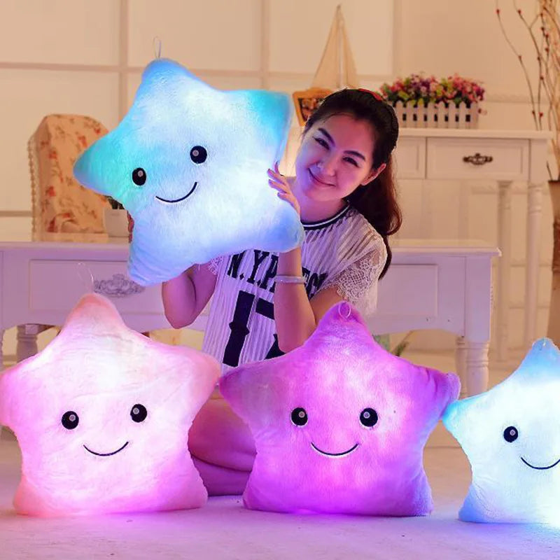 LED Glow Star Plush Pillow