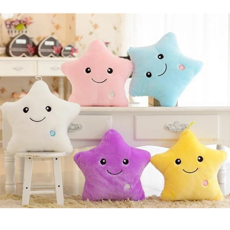 LED Glow Star Plush Pillow