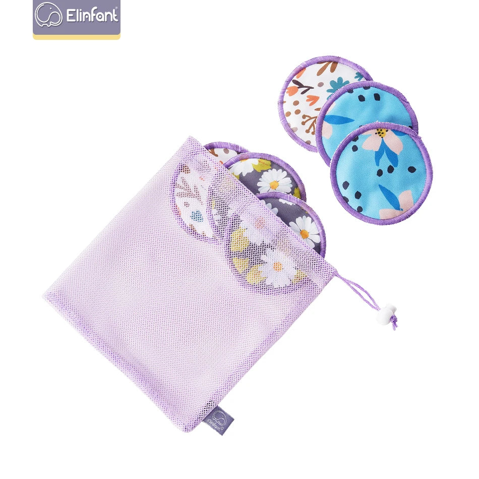 Elinfant 6-Pack Reusable Bamboo Nursing Pads