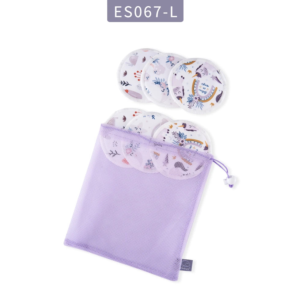 Elinfant 6-Pack Reusable Bamboo Nursing Pads