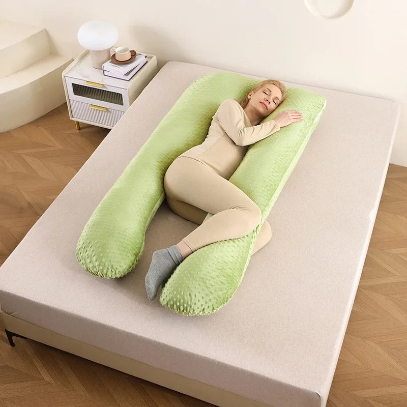 Ergonomic Pregnancy Body Pillow – Full Body Maternity Sleep Support Cushion
