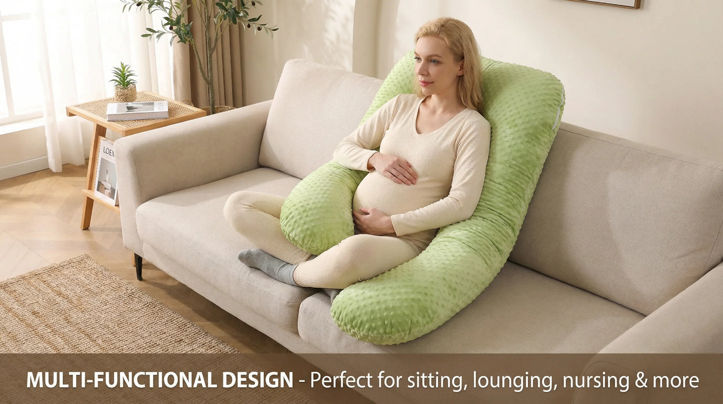 Ergonomic Pregnancy Body Pillow – Full Body Maternity Sleep Support Cushion