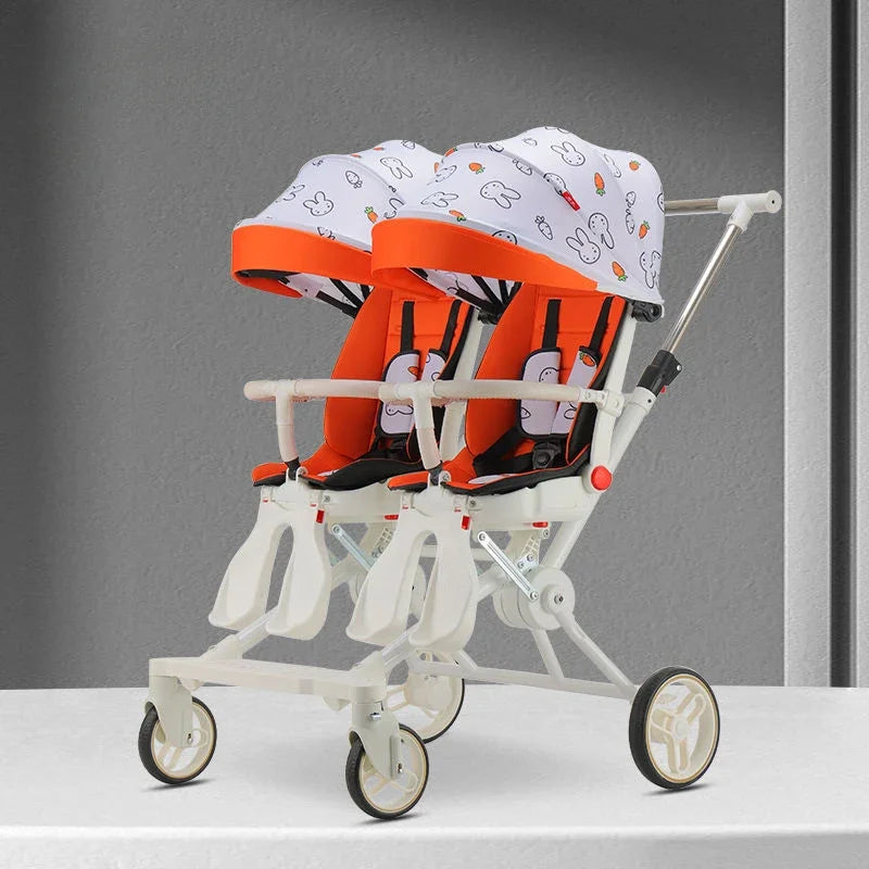 Foldable Twin Baby Stroller