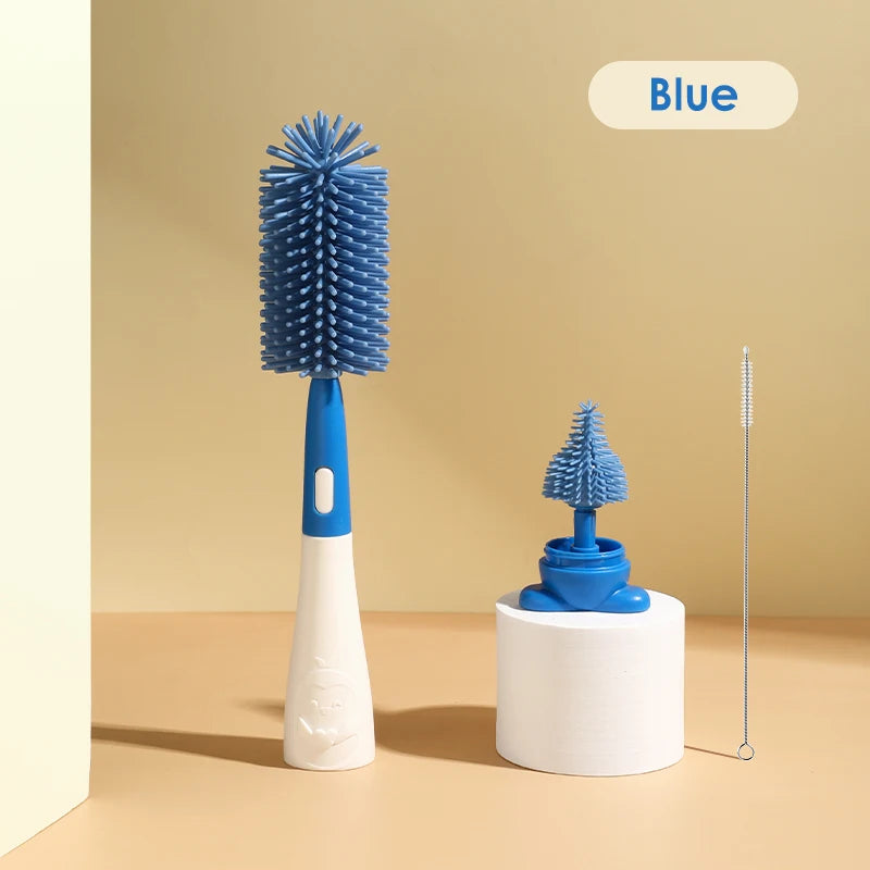 Penguin Silicone Baby Bottle Brush Set