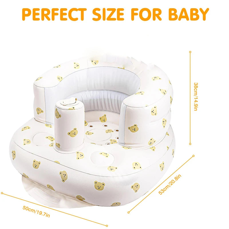 Inflatable Baby Seat with Built-In Pump