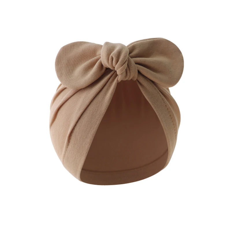 Soft Cotton Baby Turban Hat with Bunny Ears