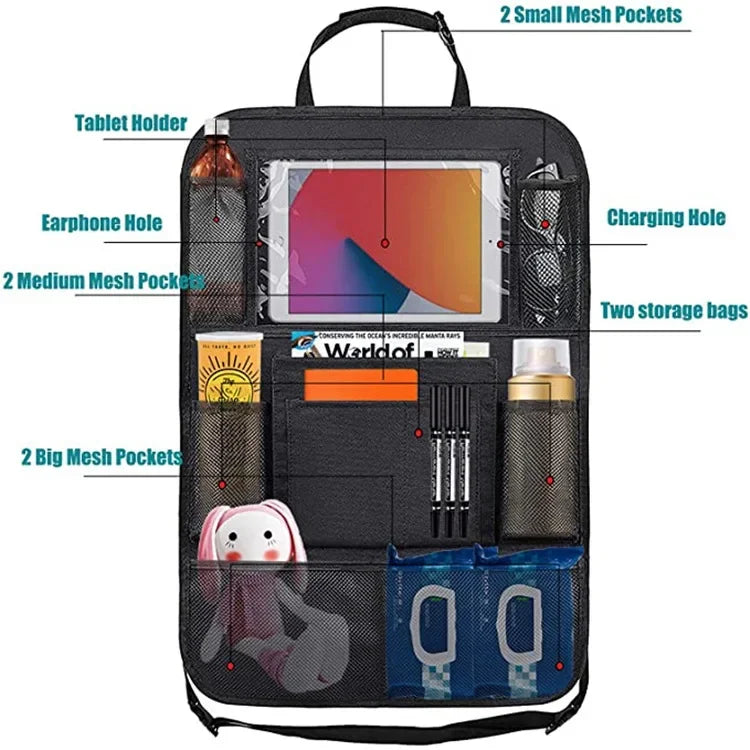 Kick-Proof Car Seat Back Organizer
