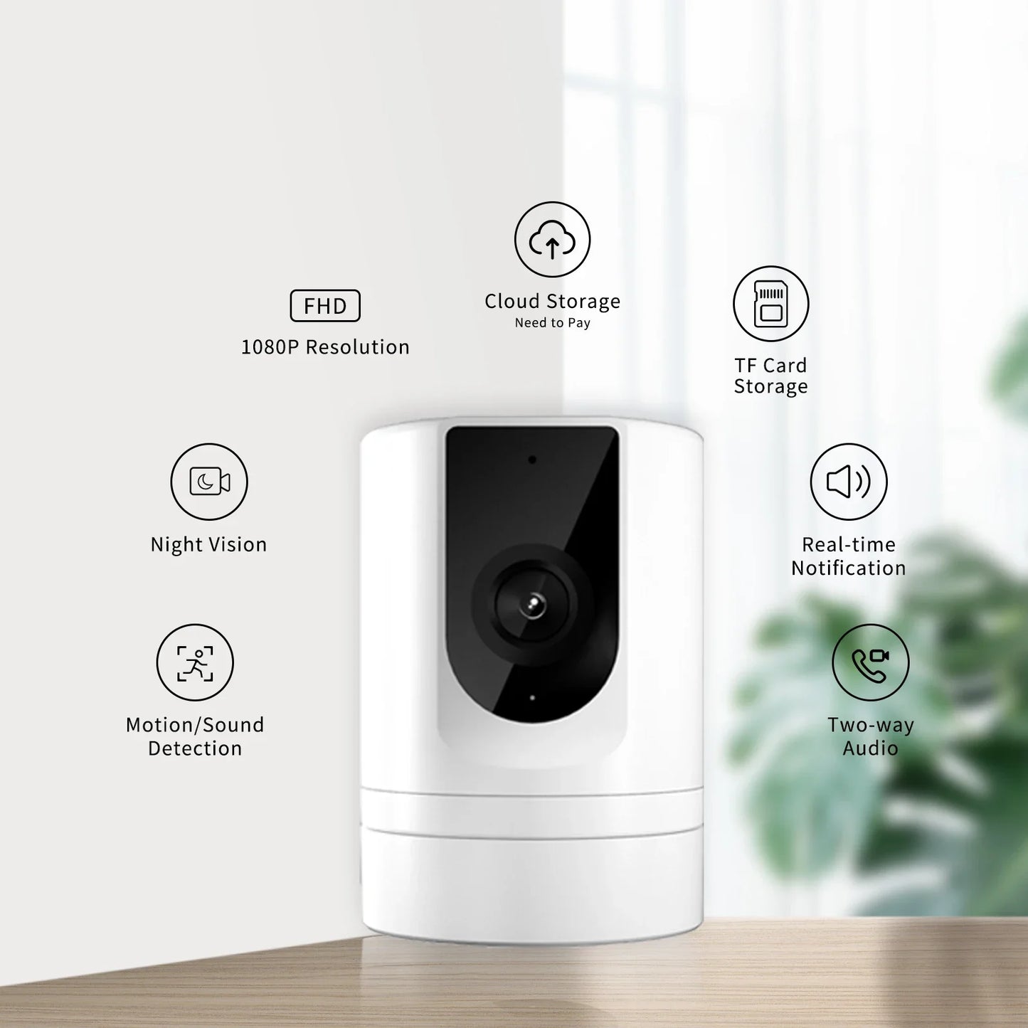 2-Pack 1080P Indoor Security Camera with App – Baby & Pet Monitor