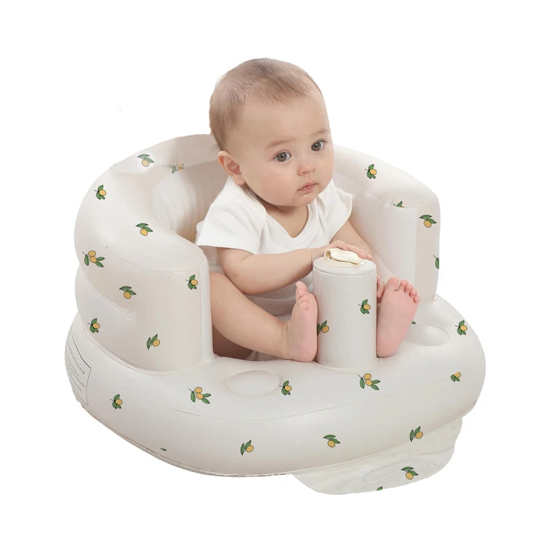 Inflatable Baby Seat with Built-In Pump