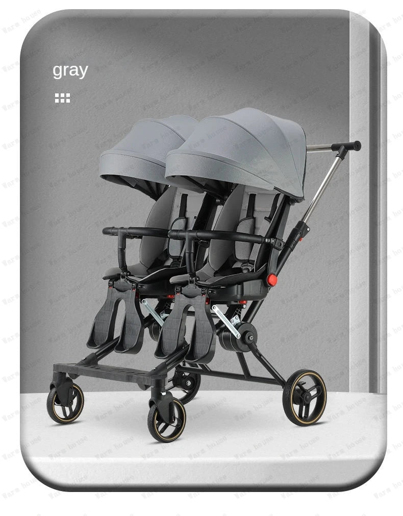 Foldable Twin Baby Stroller