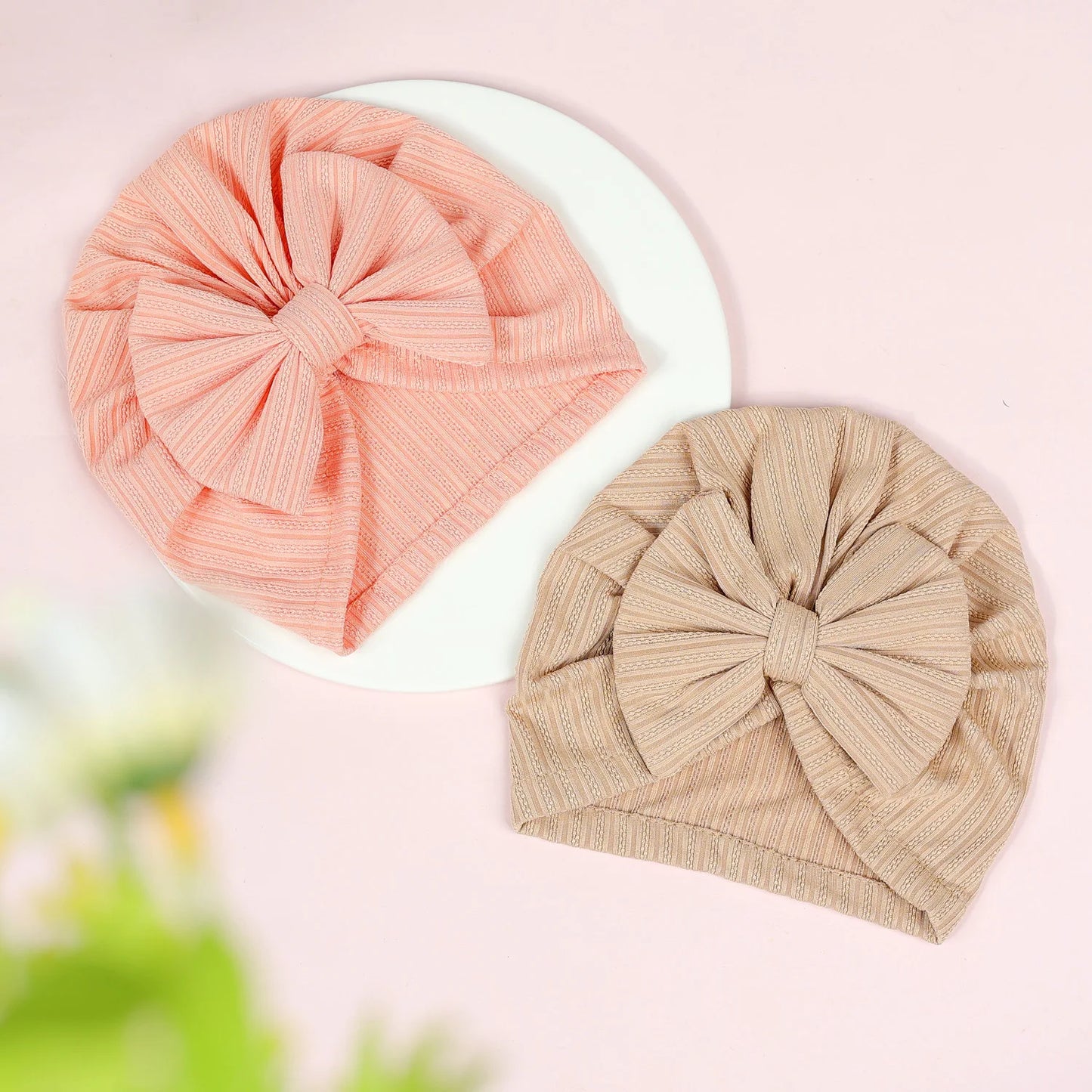 Cute Baby Bow Hat – Soft Turban Beanie for Newborns & Infants