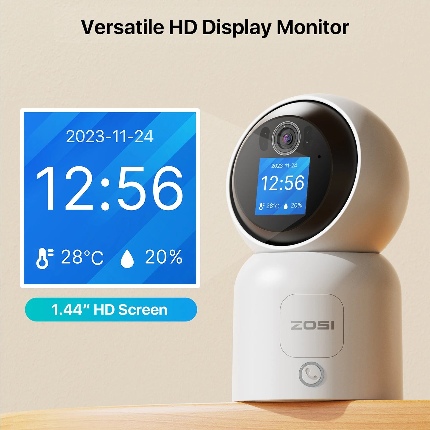 4MP Smart Baby Monitor Camera – Auto Tracking, WiFi, Video Call, Indoor HD