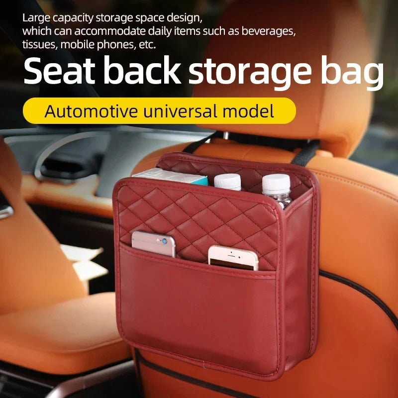 Multifunctional Leather Car Seat Organizer