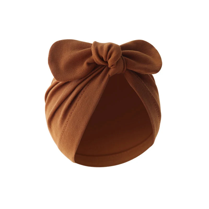 Soft Cotton Baby Turban Hat with Bunny Ears