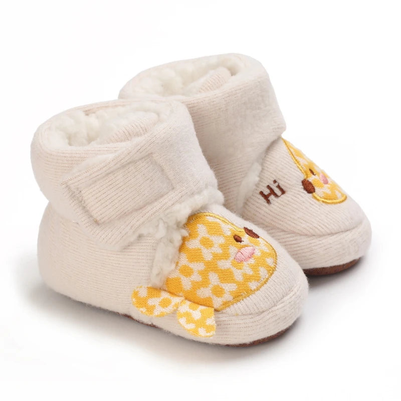 Cute Cartoon Baby First Walker Shoes – Soft Cotton Comfort for Newborns