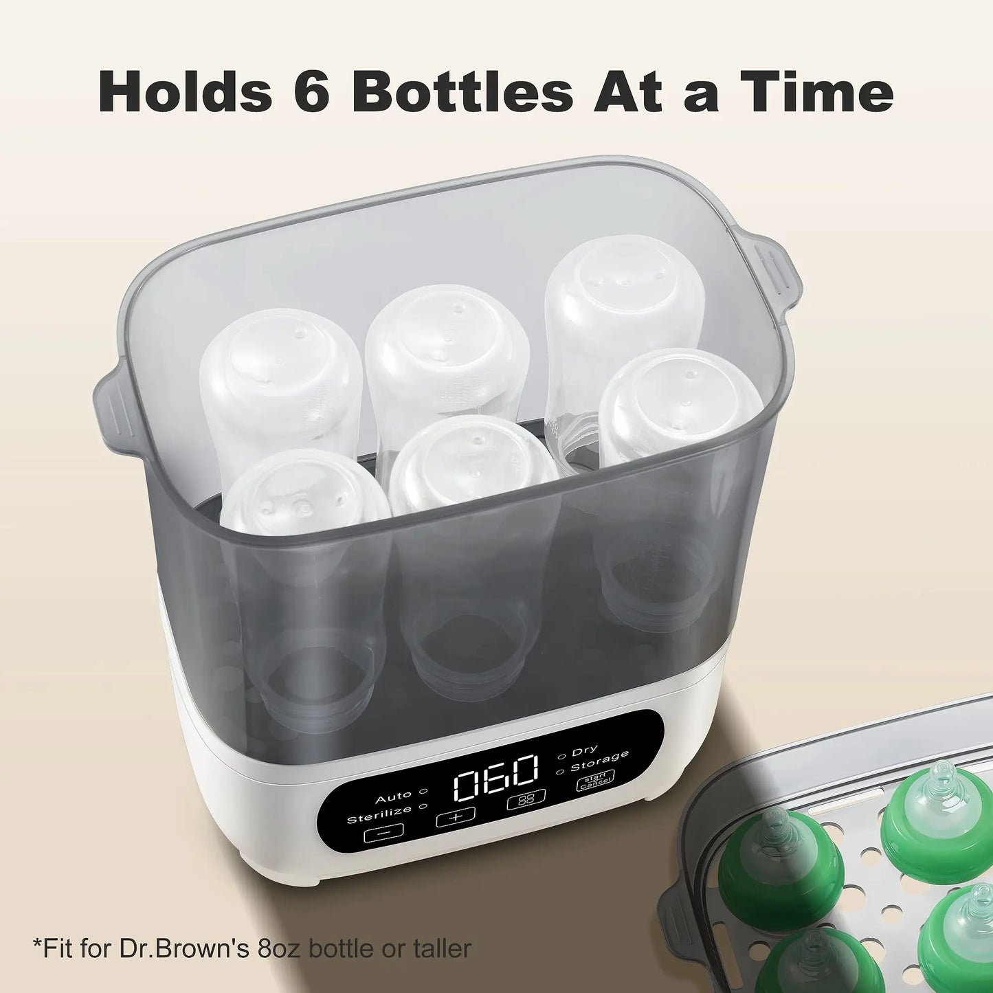 4-in-1 Baby Bottle Sterilizer & Dryer – Steam & LED Control