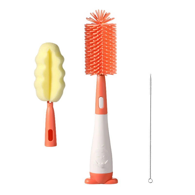 Penguin Silicone Baby Bottle Brush Set