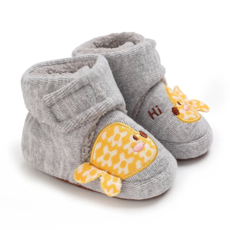 Cute Cartoon Baby First Walker Shoes – Soft Cotton Comfort for Newborns