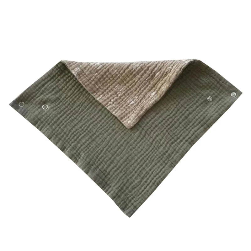 Feeding Bib Baby Four Layers Burp Cloth Bib for 0-36Month Infant Reversible Cotton Saliva Towel Drooling Bib for Newborn